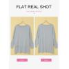 imageDokotoo Fall Womens Tunic Tops Loose Fit Dressy Long Sleeve Casual Long Shirts with PocketsB Grey
