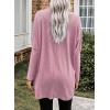 imageDokotoo Fall Womens Tunic Tops Loose Fit Dressy Long Sleeve Casual Long Shirts with PocketsB Pink