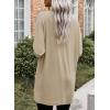 imageDokotoo Fall Womens Tunic Tops Loose Fit Dressy Long Sleeve Casual Long Shirts with PocketsB1 Apricot