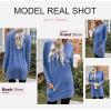 imageDokotoo Fall Womens Tunic Tops Loose Fit Dressy Long Sleeve Casual Long Shirts with PocketsB1 Sky Blue