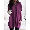imageDokotoo Fall Womens Tunic Tops Loose Fit Dressy Long Sleeve Casual Long Shirts with PocketsDark Purple
