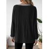 imageDokotoo Long Sleeve Shirts for Women Casual Fashion Loose Fit Womens Tops Crewneck Basic Pullover TunicsBlack