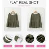 imageDokotoo Long Sleeve Shirts for Women Casual Fashion Loose Fit Womens Tops Crewneck Basic Pullover TunicsDark Green