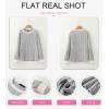 imageDokotoo Long Sleeve Shirts for Women Casual Fashion Loose Fit Womens Tops Crewneck Basic Pullover TunicsGray