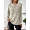 imageDokotoo Long Sleeve Shirts for Women Casual Fashion Loose Fit Womens Tops Crewneck Basic Pullover TunicsLight Green