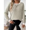 imageDokotoo Long Sleeve Shirts for Women Casual Fashion Loose Fit Womens Tops Crewneck Basic Pullover TunicsLight Green