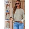 imageDokotoo Long Sleeve Shirts for Women Casual Fashion Loose Fit Womens Tops Crewneck Basic Pullover TunicsLight Green