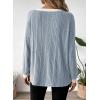 imageDokotoo Long Sleeve Shirts for Women Casual Fashion Loose Fit Womens Tops Crewneck Basic Pullover TunicsSky Blue