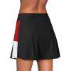 imageDokotoo Womens Swim Skirt Tummy Control Color Block Tankini Swimdress Bikini Bathing Suit Swimsuit BottomsBlack Red