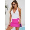 imageDokotoo Womens Swim Skirt Tummy Control Color Block Tankini Swimdress Bikini Bathing Suit Swimsuit BottomsRosy