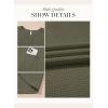 imageDokotoo Womens Tops Waffle Knit Long Sleeve Notched V Neck Shirts Casual Trendy Solid Color Loose BlousesGreen