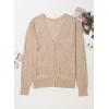 imageDokotoo Womens Cashmere Sweaters Cardigans 2025 Fall Long Sleeve Lightweight Button Twisted Cable Knit SweatersApricot