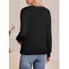 imageDokotoo Womens Cashmere Sweaters Cardigans 2025 Fall Long Sleeve Lightweight Button Twisted Cable Knit SweatersBlack