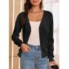 imageDokotoo Womens Cashmere Sweaters Cardigans 2025 Fall Long Sleeve Lightweight Button Twisted Cable Knit SweatersBlack