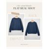 imageDokotoo Womens Sweaters Casual Long Sleeve Fashion Crewneck Knit Solid Button Pullover Sweater Jumper TopsDark Blue