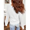 imageDokotoo Womens Trendy Crochet Sweaters 2025 Fall Casual Lightweight Long Sleeve Hollow Out Sweater TopsWhite