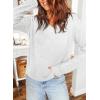 imageDokotoo Womens Trendy Crochet Sweaters 2025 Fall Casual Lightweight Long Sleeve Hollow Out Sweater TopsWhite