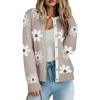 imageDokotoo Womens Wool Button Down Lightweight Cardigans Long Sleeve Casual Crew Neck Soft Knit Cardigan Sweaters TopsZflower White