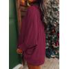 imageDokotoo Women Blouses Dressy Casual V Neck 34 Length Sleeve Womens Tops with Smocked CuffsBurgundy