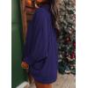 imageDokotoo Women Blouses Dressy Casual V Neck 34 Length Sleeve Womens Tops with Smocked CuffsNavy Blue