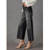 imageDokotoo Womens High Waist Baggy Jeans Wide Leg Casual Petite 2025 8 Points Length Stretch Denim PantsCarbon Grey