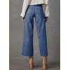 imageDokotoo Womens High Waist Baggy Jeans Wide Leg Casual Petite 2025 8 Points Length Stretch Denim PantsDusk Blue