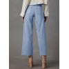 imageDokotoo Womens High Waist Baggy Jeans Wide Leg Casual Petite 2025 8 Points Length Stretch Denim PantsSky Blue