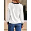 imageDokotoo Womens Long Sleeve Tops Fall Tops Casual Soft V Neck Oversized T Shirts Clothes Fashion Outfits 2025White