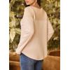 imageDokotoo Womens Oversized 2025 Fall Waffle Knit Tops Crew Neck Long Sleeve Casual Pullover T ShirtsApricot