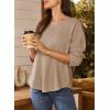 imageDokotoo Womens Oversized 2025 Fall Waffle Knit Tops Crew Neck Long Sleeve Casual Pullover T ShirtsDark Khaki