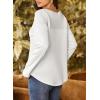 imageDokotoo Womens Oversized 2025 Fall Waffle Knit Tops Crew Neck Long Sleeve Casual Pullover T ShirtsWhite