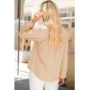 imageDokotoo Womens Tops Blouses for Women Dressy Casual Button Down Shirts V Neck Long Sleeve Shirts Business Work BlousesApricot