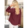 imageDokotoo Womens Tops Blouses for Women Dressy Casual Button Down Shirts V Neck Long Sleeve Shirts Business Work BlousesBurgundy