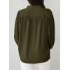 imageDokotoo Womens Tops Blouses for Women Dressy Casual Button Down Shirts V Neck Long Sleeve Shirts Business Work BlousesMoss Green