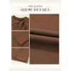 imageDokotoo Womens Tops Business Casual Outfits Long Sleeve Shirts Mock Neck Twist Knot Slim Fit Soft Stretch Tees BlousesBrown