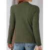 imageDokotoo Womens Tops Business Casual Outfits Long Sleeve Shirts Mock Neck Twist Knot Slim Fit Soft Stretch Tees BlousesGreen