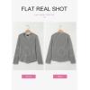 imageDokotoo Womens Tops Fashion 2025 Raglan Long Sleeve Soft Knitted Solid Color V Neck T Shirts Casual Loose Fit Tee ShirtMedium Grey