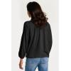 imageDokotoo Womens Tops Fashion V Neck Long Sleeve Tops for Women Fall Outfits for Women 2025 Casual Loose BlousesBlack