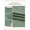 imageDokotoo Womens Tops Fashion V Neck Long Sleeve Tops for Women Fall Outfits for Women 2025 Casual Loose BlousesGreen