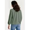 imageDokotoo Womens Tops Fashion V Neck Long Sleeve Tops for Women Fall Outfits for Women 2025 Casual Loose BlousesGreen