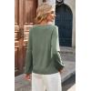 imageDokotoo Womens Tops Fashion V Neck Long Sleeve Tops for Women Fall Outfits for Women 2025 Casual Loose BlousesGreen