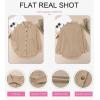 imageDokotoo Womens Waffle Knit Shacket Jacket Casual Long Sleeve Button Down Shirts Dressy Blouses Tops
