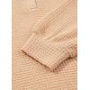 imageDokotoo Womens Waffle Knit Tops 2025 Dressy Casual Button Shirts Long Sleeve V Neck Blouses Basic TeeBeige