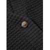 imageDokotoo Womens Waffle Knit Tops 2025 Dressy Casual Button Shirts Long Sleeve V Neck Blouses Basic TeeBlack