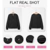 imageDokotoo Womens Waffle Knit Tops 2025 Dressy Casual Button Shirts Long Sleeve V Neck Blouses Basic TeeBlack
