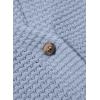 imageDokotoo Womens Waffle Knit Tops 2025 Dressy Casual Button Shirts Long Sleeve V Neck Blouses Basic TeeBlue
