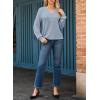 imageDokotoo Womens Waffle Knit Tops 2025 Dressy Casual Button Shirts Long Sleeve V Neck Blouses Basic TeeBlue