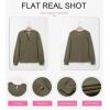 imageDokotoo Womens Waffle Knit Tops 2025 Dressy Casual Button Shirts Long Sleeve V Neck Blouses Basic TeeGreen