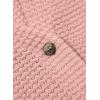 imageDokotoo Womens Waffle Knit Tops 2025 Dressy Casual Button Shirts Long Sleeve V Neck Blouses Basic TeePink