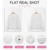imageDokotoo Womens Waffle Knit Tops 2025 Dressy Casual Button Shirts Long Sleeve V Neck Blouses Basic TeeWhite